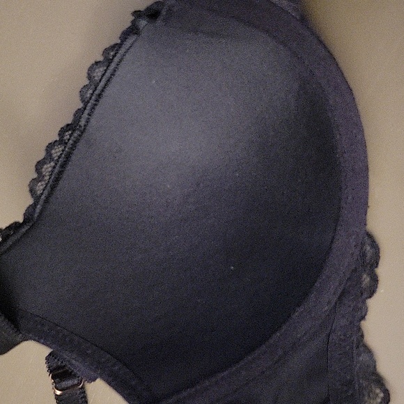 SALE Savage X Fenty Black Lace Padded Push Up Bra Boudoir Sexy Underwire 32C - Picture 6 of 7